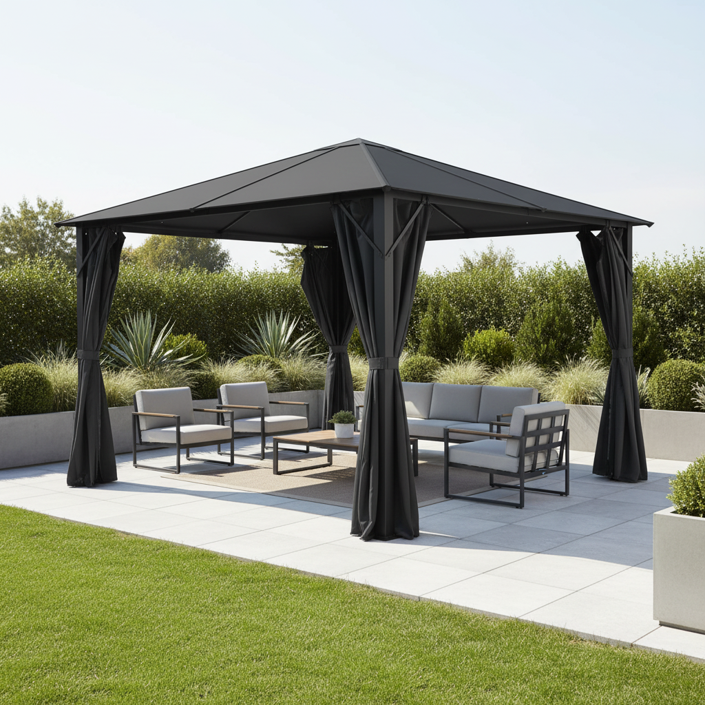 Titan 3m x 3m Galvanised Steel Gazebo from Roseland Furniture