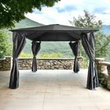 Titan 3x3m Galvanised Steel Gazebo Grey from Roseland Furniture