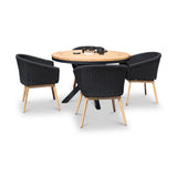 FSC 1 Tuscany 120cm Round Table w 4 ENight Chairs from Roseland Furniture