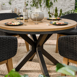Tuscany 4 Seater Round Dining Set with Eden Night Dining Chairs