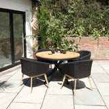 FSC 1 Tuscany 120cm Round Table w 4 ENight Chairs Close1 from Roseland Furniture