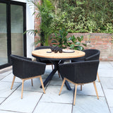 FSC 1 Tuscany 120cm Round Table w 4 ENight Chairs Close1 from Roseland Furniture