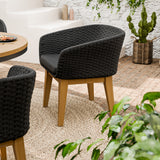 Tuscany 4 Seater Round Dining Set with Eden Night Dining Chairs