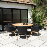 FSC 1 Tuscany 150cm Round Table w 6 Eden Night Chairs from Roseland Furniture
