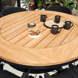 FSC 1 Tuscany 150cm Round Table w 6 Eden Night Chairs from Roseland Furniture