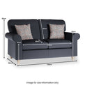 Thomas Navy 2 Seater Sofa Size Guide by Roseland Furniture