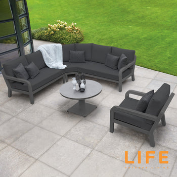 LIFE Timber Comfort Corner Set with Height Adjustable Table