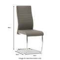Turner Grey Faux Leather Dining Chair from Roseland Furniture