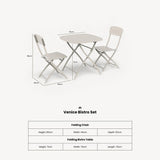 Venice 80cm Square Bistro Set from Roseland Furniture