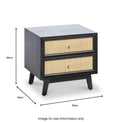 Venti 2 Drawer Bedside Table from Roseland Furniture