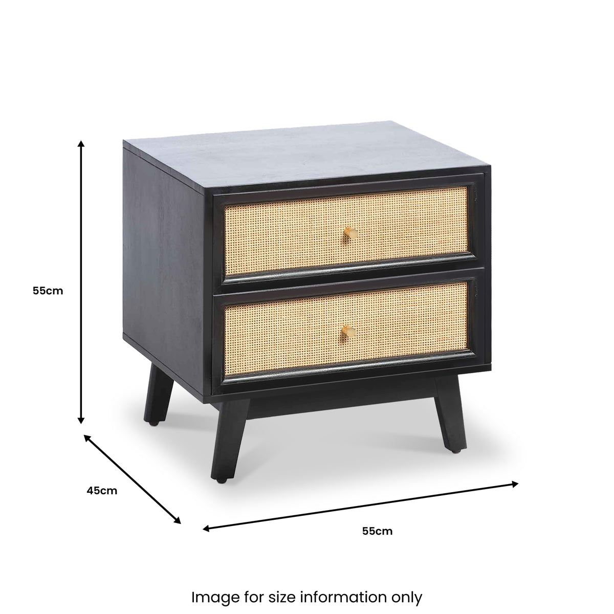 Venti 2 Drawer Bedside Table from Roseland Furniture