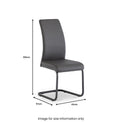 Virgo Grey Faux Leather Dining Chair from Roseland Furniture