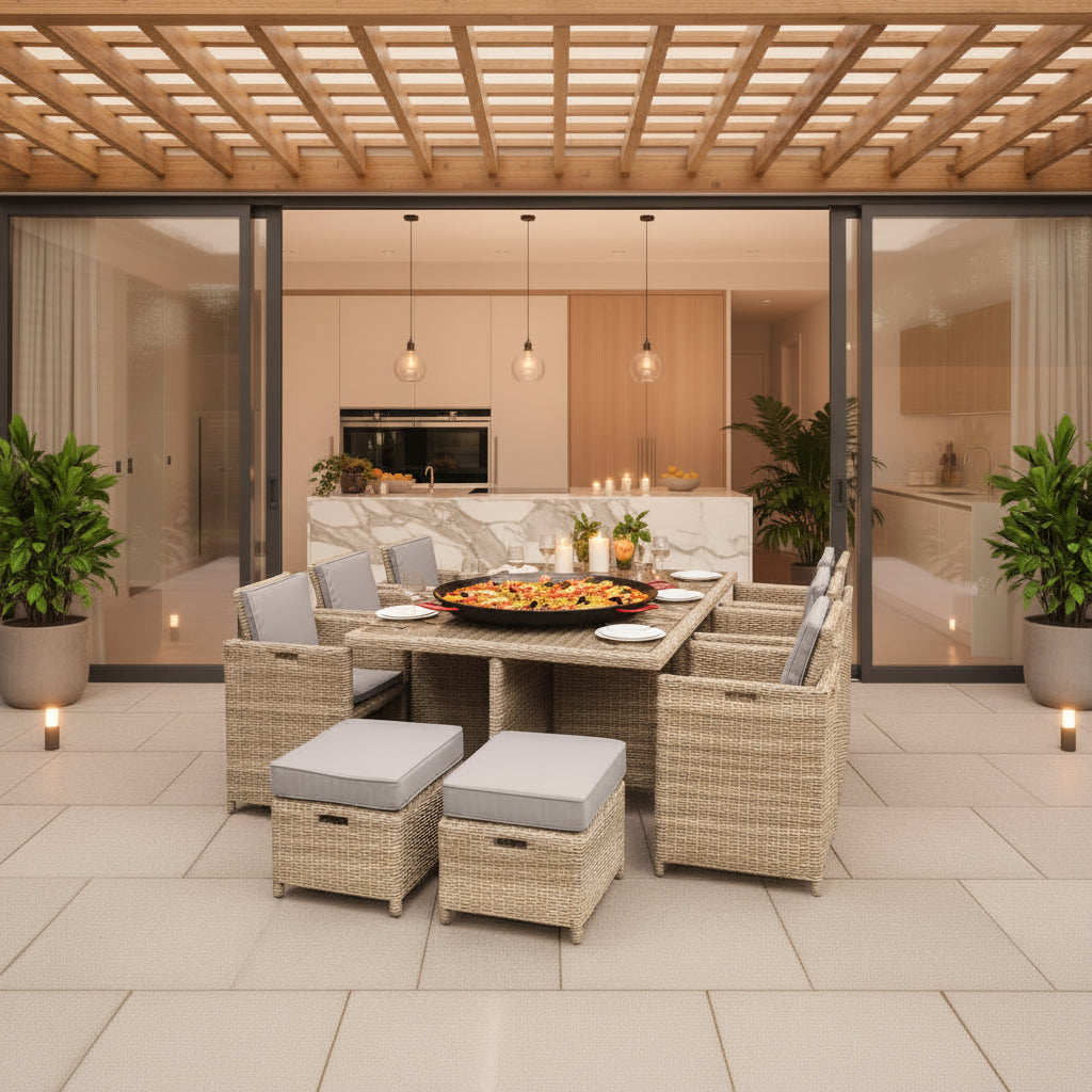 Wentworth Rattan 10 Seater Cube Set