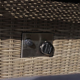 Wentworth 170cm Fire Pit Dine or Lounge Rattan Set with Bench from Roseland Furniture