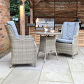 Wentworth 2 Seat High Back Rattan Bistro Set Front1 from Roseland Furniture