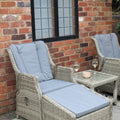 Wentworth Rattan Deluxe Reclining Chair Set