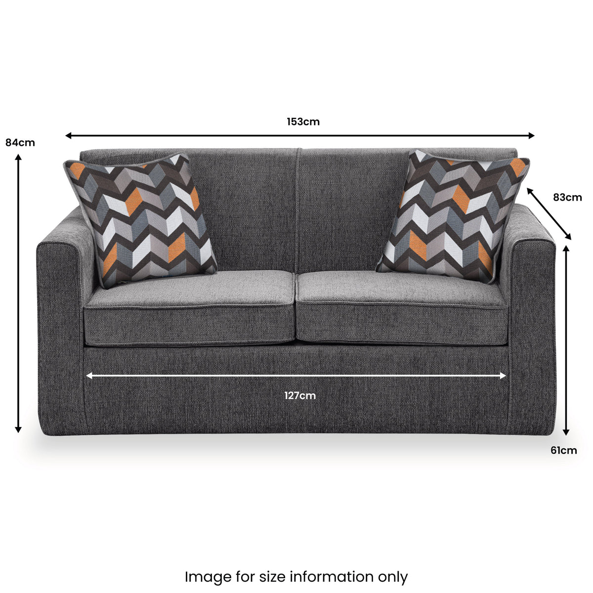 Welton Soft Weave 2 Seater Sofa Bed Dimensions by Roseland Furniture