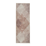 Brown Atherley Diamond Washable Runner Rug from Roseland Furniture
