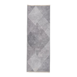 Silver Atherley Diamond Washable Runner Rug from Roseland Furniture