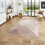 Brown Atherley Diamond Washable Rug from Roseland Furniture