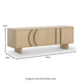 Whitstone Oak 145cm TV Unit from Roseland Furniture
