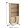 Whitstone Oak Large Bookcase from Roseland Furniture