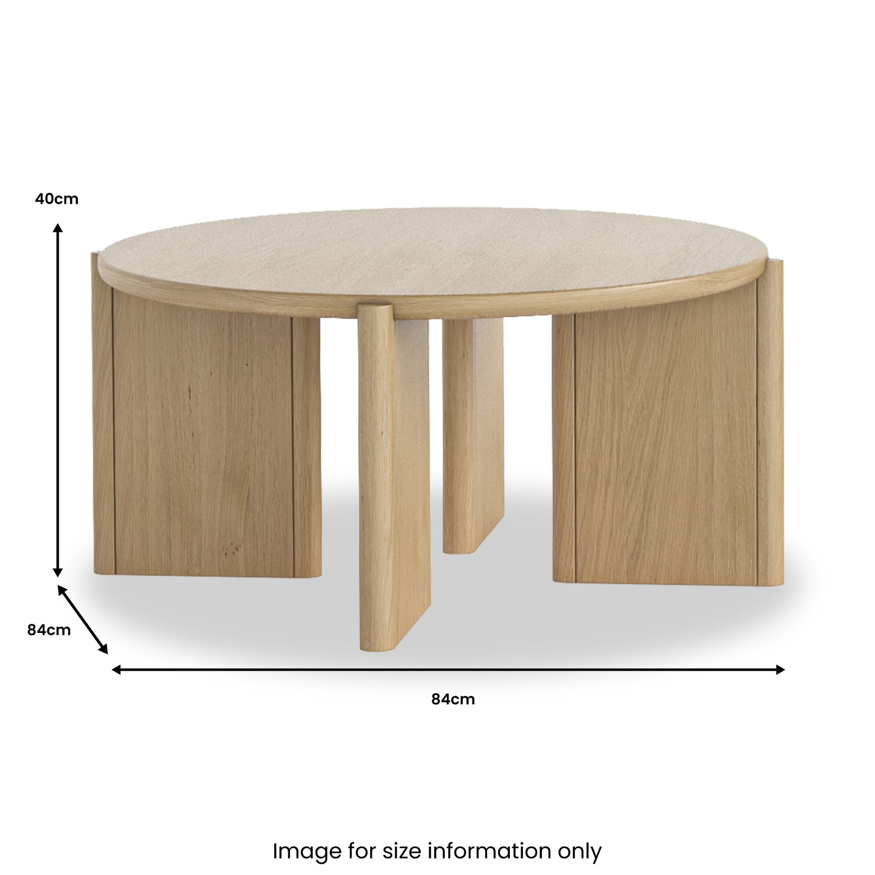 Whitstone Oak Round Coffee Table from Roseland Furniture