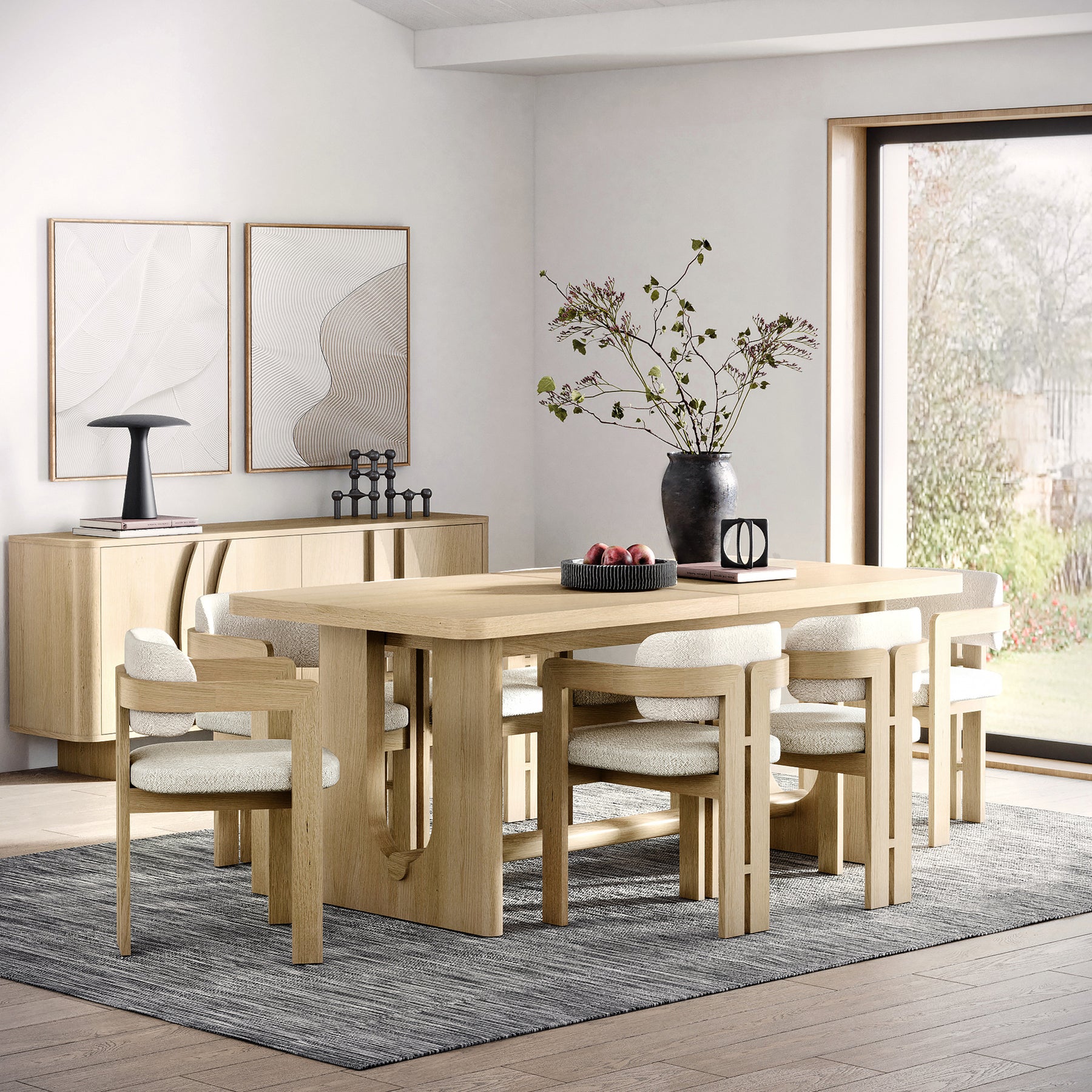 Whitstone Oak Large Extending Dining Table from Roseland Furniture