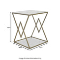 Wildon Faux Marble Side Table dimensions