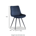 Xavi Blue Velvet Quilted Back Dining Chair from Roseland Furniture
