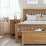 Zelah Oak Bedside Table from Roseland Furniture