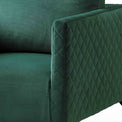 close up of diamond stitching on the Bali Jasper Velvet Accent Chair