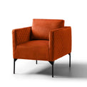Bali Apricot Orange Velvet Accent Armchair