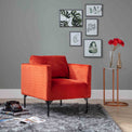 lifestyle image of the Bali Apricot Velvet Accent Chair