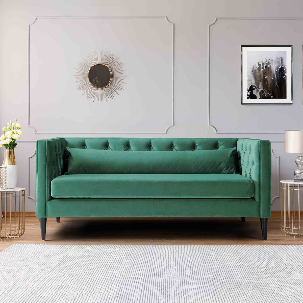 Savoy Jasper Velvet 2 Seater Accent Sofa lifestyle image