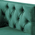 close up of the button tuft detail on the Savoy Jasper Velvet 2 Seater Accent Sofa