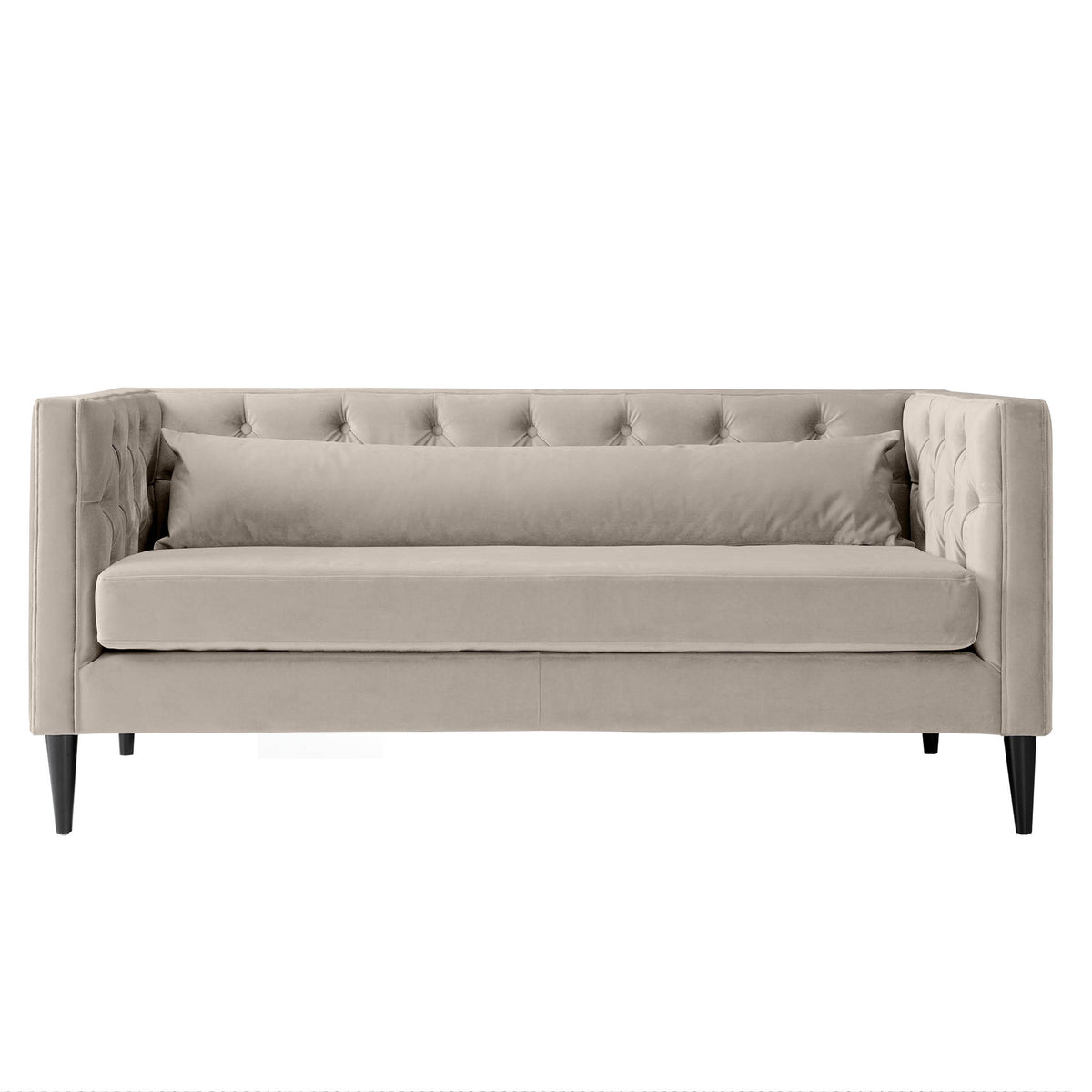 Savoy Putty Velvet 2 Seater Accent Chair from Roseland Furniture