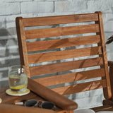 Napoli Acacia Companion Set close up of ladder back seat