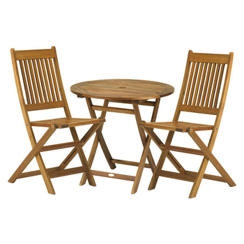 York FSC Acacia Folding 2 Seat Bistro Set