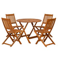 Manhattan Acacia Wooden Folding 4 Seat Dining Set from Roseland Home Furniture