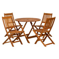 Manhattan Acacia Wooden Folding 4 Seat Garden Dining Set
