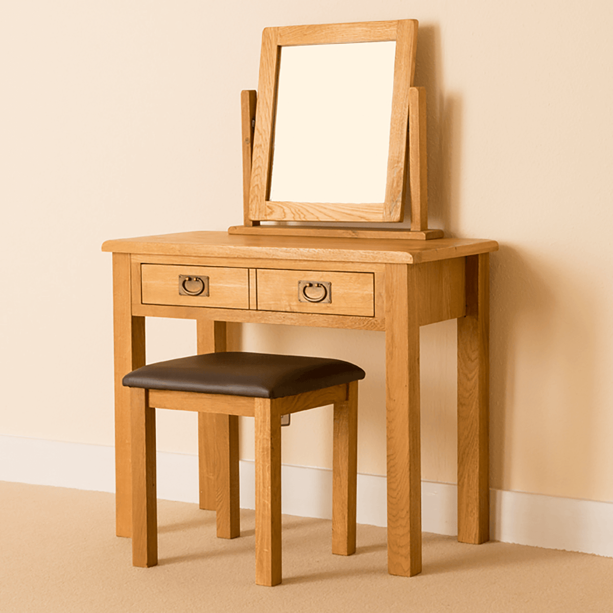 Lanner Oak Dressing Table Set