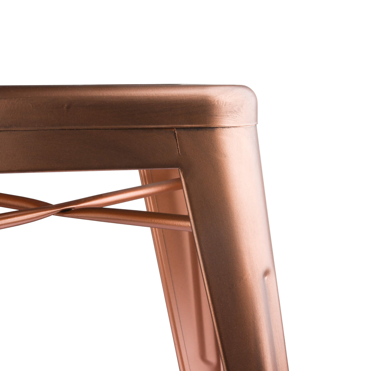 Copper Effect Industrial Stool