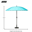 2.7m Aqua Blue Shanghai Parasol - Size Guide