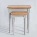 Front view of the Chichester Chester Grey 2 Nested Tables