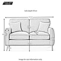 Ada 2 Seater Sofa - Size Guide