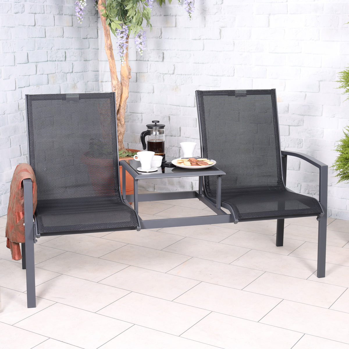 Sorrento 2 Seater Companion Set for garden or patio