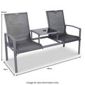 Sorrento 2 Seater Companion Set dimensions