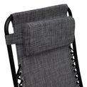 Zero Gravity Grey Garden Loungers with head cushion