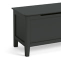 Dumbarton Charcoal Grey Blanket Storage Ottoman Box - Close up of side of Ottoman